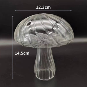 Mushroom Glass Vase Aromatherapy Bottle Creative Home Decor Table Hydroponic Simple Flower Vases Living Room Office Decoration acacuss