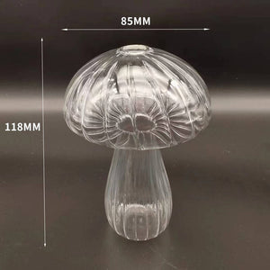 Mushroom Glass Vase Aromatherapy Bottle Creative Home Decor Table Hydroponic Simple Flower Vases Living Room Office Decoration acacuss