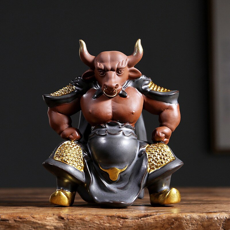 Mythical TV Character Bull Demon king sculpture statue ceramic art domineering home living room bedroom decoration ornaments acacuss