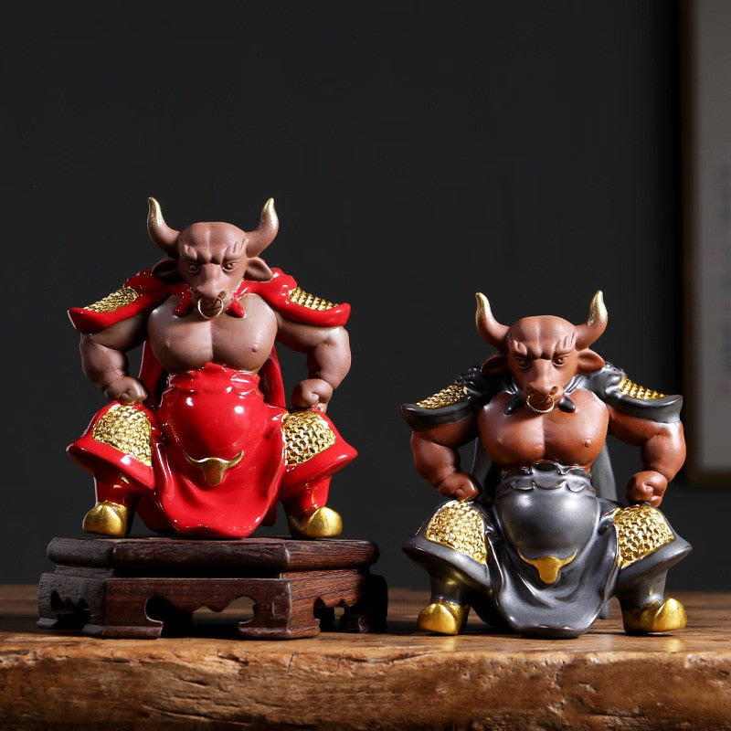 Mythical TV Character Bull Demon king sculpture statue ceramic art domineering home living room bedroom decoration ornaments acacuss