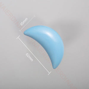 NAIERDI Ceramic Children Room Cabinet Handles Cartoon Moon Star Wardrobe Handle Cupboard Door Pulls Single Hole Furniture Handle acacuss