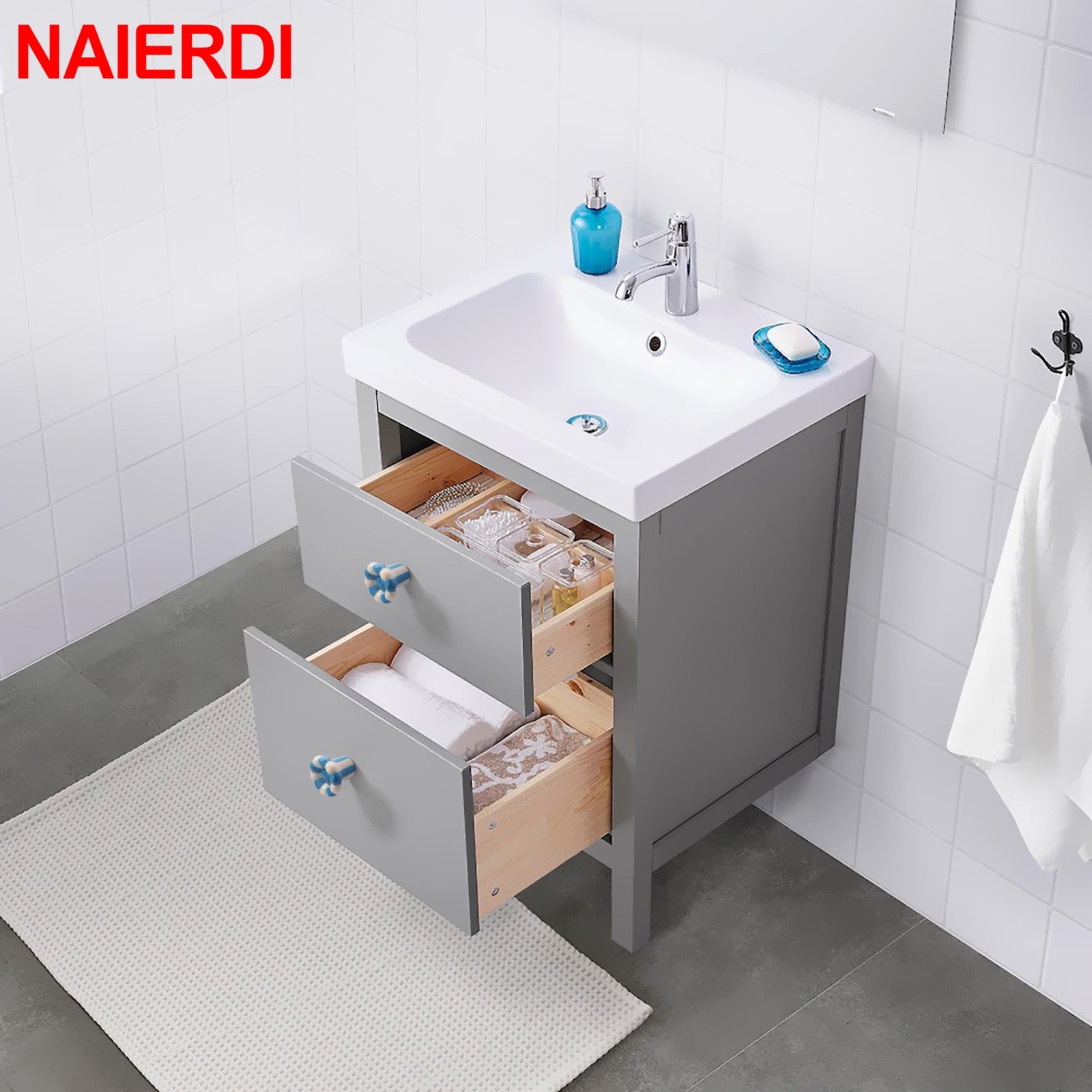 NAIERDI Ceramic Children Room Cabinet Handles Cartoon Moon Star Wardrobe Handle Cupboard Door Pulls Single Hole Furniture Handle acacuss