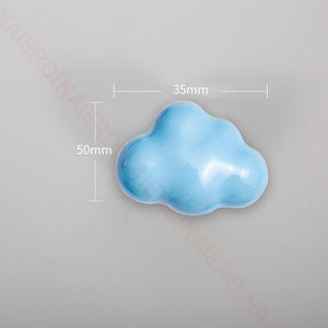 NAIERDI Ceramic Children Room Cabinet Handles Cartoon Moon Star Wardrobe Handle Cupboard Door Pulls Single Hole Furniture Handle acacuss