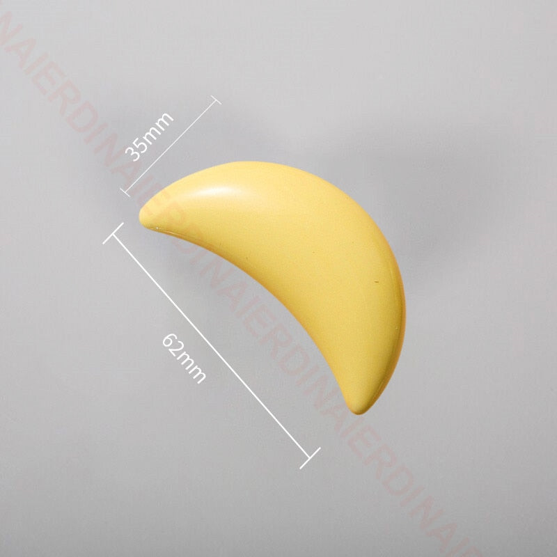 NAIERDI Ceramic Children Room Cabinet Handles Cartoon Moon Star Wardrobe Handle Cupboard Door Pulls Single Hole Furniture Handle acacuss