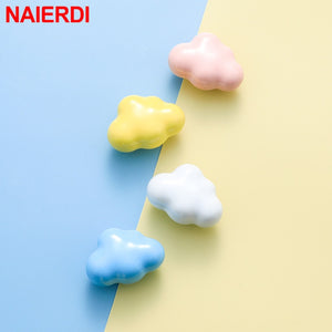 NAIERDI Ceramic Children Room Cabinet Handles Cartoon Moon Star Wardrobe Handle Cupboard Door Pulls Single Hole Furniture Handle acacuss