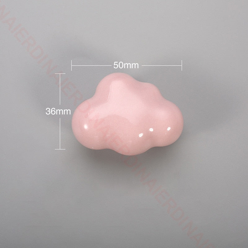 NAIERDI Ceramic Children Room Cabinet Handles Cartoon Moon Star Wardrobe Handle Cupboard Door Pulls Single Hole Furniture Handle acacuss