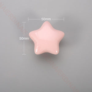 NAIERDI Ceramic Children Room Cabinet Handles Cartoon Moon Star Wardrobe Handle Cupboard Door Pulls Single Hole Furniture Handle acacuss