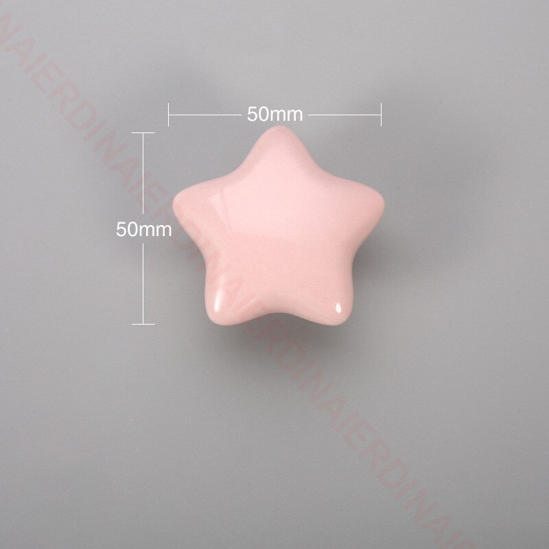NAIERDI Ceramic Children Room Cabinet Handles Cartoon Moon Star Wardrobe Handle Cupboard Door Pulls Single Hole Furniture Handle acacuss