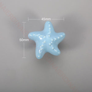 NAIERDI Ceramic Children Room Cabinet Handles Cartoon Moon Star Wardrobe Handle Cupboard Door Pulls Single Hole Furniture Handle acacuss
