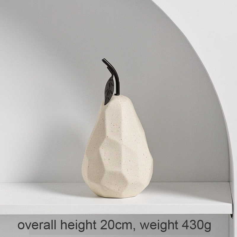 NEW Ins Ceramic Apple Pear Decoration Simple Living Room TV Cabinet Office Desk Home Decoration Fruit Decoration acacuss