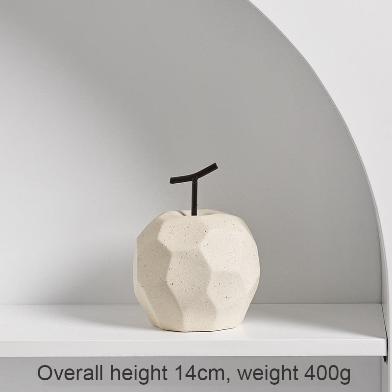 NEW Ins Ceramic Apple Pear Decoration Simple Living Room TV Cabinet Office Desk Home Decoration Fruit Decoration acacuss