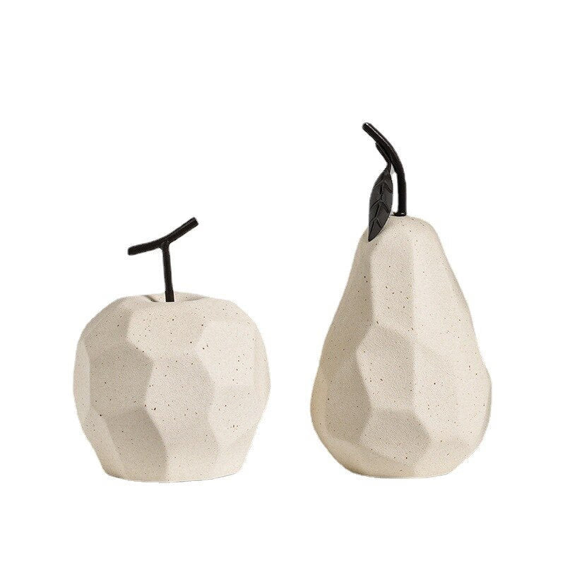 NEW Ins Ceramic Apple Pear Decoration Simple Living Room TV Cabinet Office Desk Home Decoration Fruit Decoration acacuss