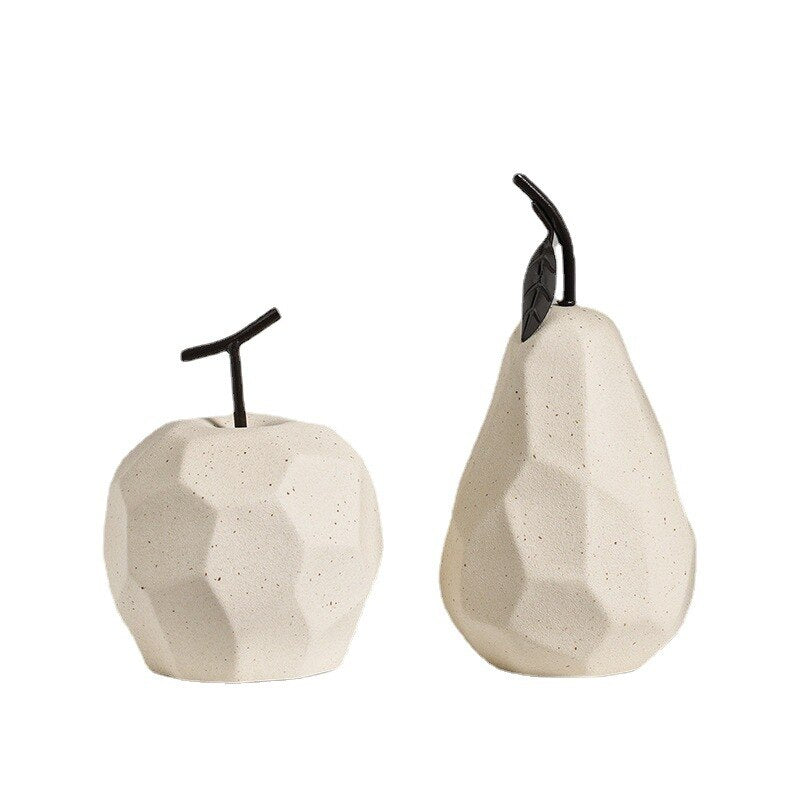 NEW Ins Ceramic Apple Pear Decoration Simple Living Room TV Cabinet Office Desk Home Decoration Fruit Decoration acacuss