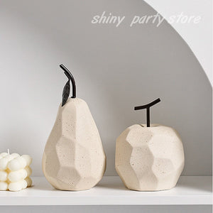NEW Ins Ceramic Apple Pear Decoration Simple Living Room TV Cabinet Office Desk Home Decoration Fruit Decoration acacuss