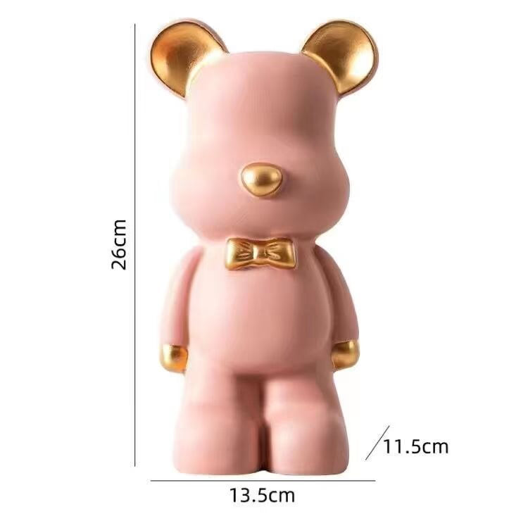 NEW Resin Bear Storage Tray Nordic Creative Figurines Ornaments Porch Desk Home Decoration Keys Candy Storage Home Decor acacuss