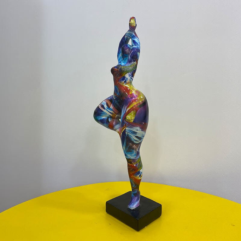 NORHTEUINS Resin Fat Lady Statues Abstract Art Woman Figurines for Interior Entrance Bookcase Bedroom Desktop Decor Objects Gift acacuss