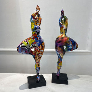 NORHTEUINS Resin Fat Lady Statues Abstract Art Woman Figurines for Interior Entrance Bookcase Bedroom Desktop Decor Objects Gift acacuss