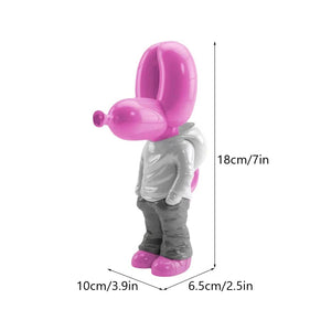 NORTHUEINS 7 Inch Resin Balloon Dog Statue Jeff Junior STREET ART Figurines Creative Animal Dolls Home Desktop Decor Accessories acacuss