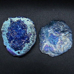 Natural Agate Electroplated Colourful Cornucopia Reiki Healing Raw Crystal Geode Specimen Room Decor Mineral Home Decoration acacuss