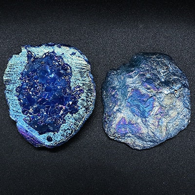 Natural Agate Electroplated Colourful Cornucopia Reiki Healing Raw Crystal Geode Specimen Room Decor Mineral Home Decoration acacuss