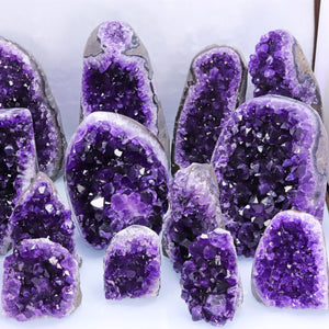 Natural Raw Amethyst Geode Purple Crystal Quartz Cluster Dream Energy Healing Thunder Egg Wholesale Home Decoration acacuss