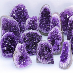 Natural Raw Amethyst Geode Purple Crystal Quartz Cluster Dream Energy Healing Thunder Egg Wholesale Home Decoration acacuss