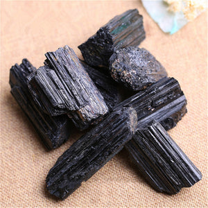 Natural and mineral stones crystal black tourmaline raw stone home ramadan decoration 2023 acacuss