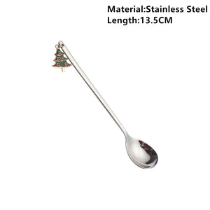 Navidad 2023 Merry Christmas Elk Tree Spoons Xmas Party Ornaments Christmas Decorations for Home Table New Year Kerst Noel Gift acacuss
