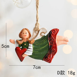 2023 Navidad Christmas Resin Gingerbread Man Pendant Christmas Tree Ornaments Christmas Decorations for Home 2024 New Year Gift acacuss