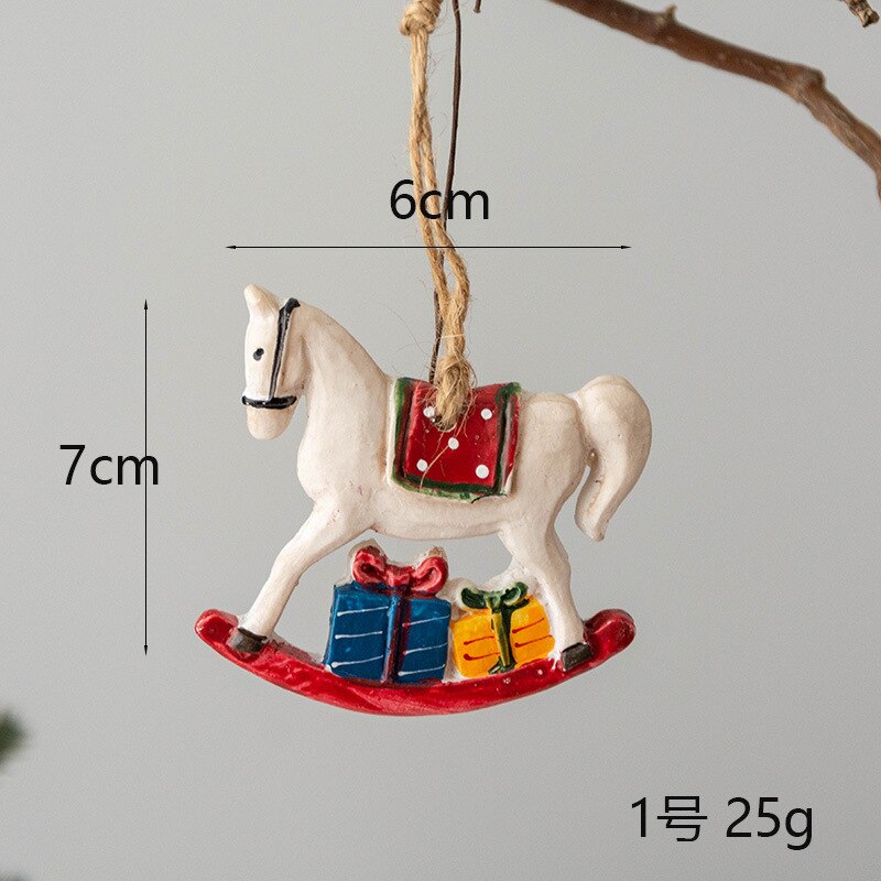 2023 Navidad Christmas Resin Gingerbread Man Pendant Christmas Tree Ornaments Christmas Decorations for Home 2024 New Year Gift acacuss
