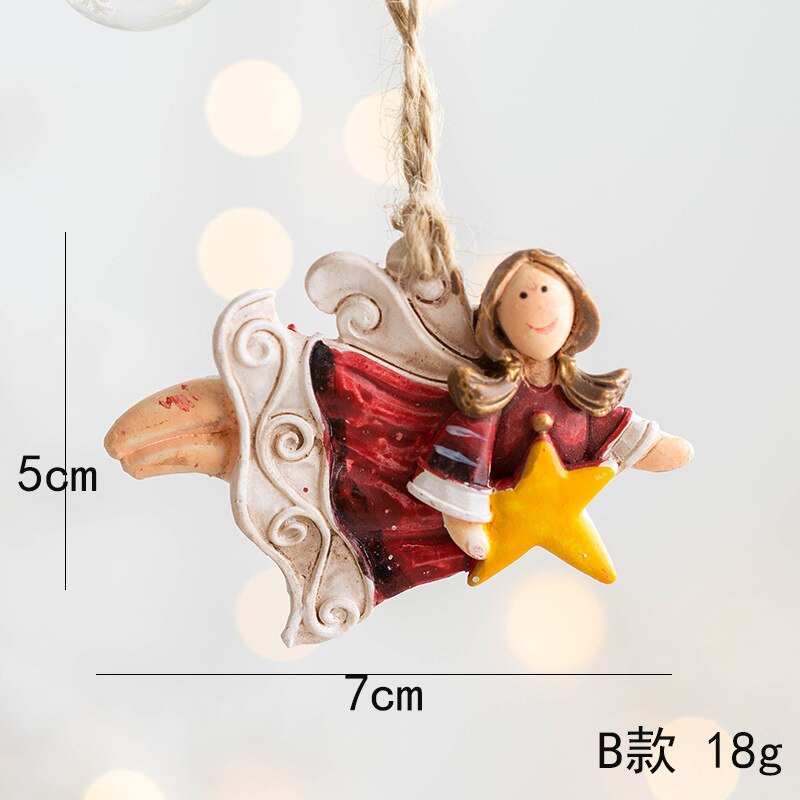 2023 Navidad Christmas Resin Gingerbread Man Pendant Christmas Tree Ornaments Christmas Decorations for Home 2024 New Year Gift acacuss