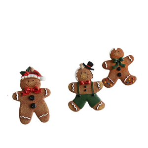 2023 Navidad Christmas Resin Gingerbread Man Pendant Christmas Tree Ornaments Christmas Decorations for Home 2024 New Year Gift acacuss