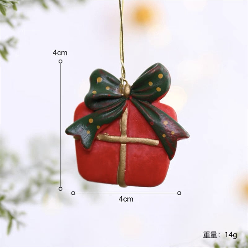 2023 Navidad Christmas Resin Gingerbread Man Pendant Christmas Tree Ornaments Christmas Decorations for Home 2024 New Year Gift acacuss