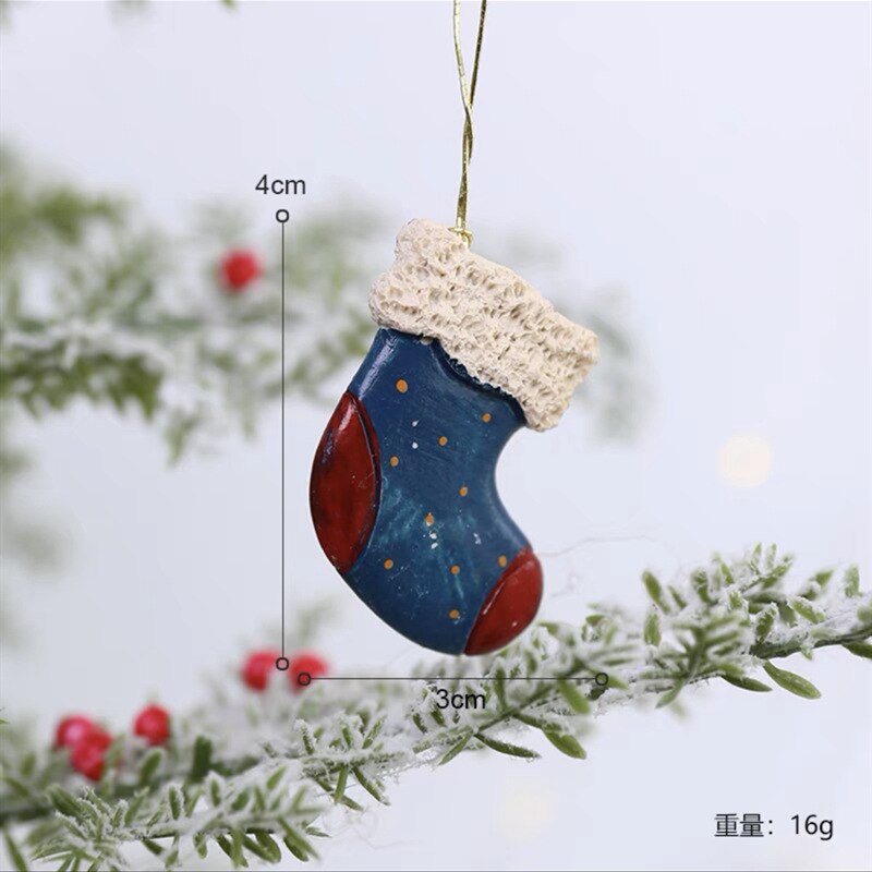 2023 Navidad Christmas Resin Gingerbread Man Pendant Christmas Tree Ornaments Christmas Decorations for Home 2024 New Year Gift acacuss