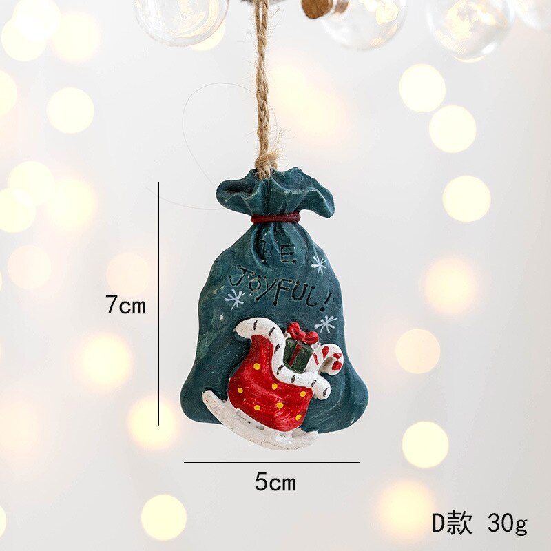 2023 Navidad Christmas Resin Gingerbread Man Pendant Christmas Tree Ornaments Christmas Decorations for Home 2024 New Year Gift acacuss