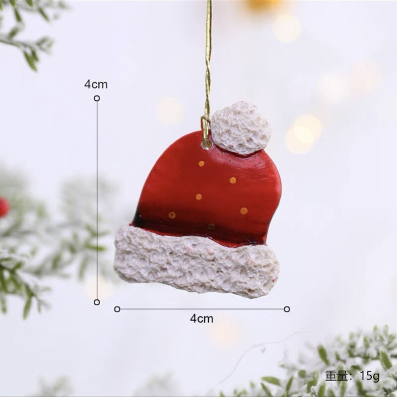 2023 Navidad Christmas Resin Gingerbread Man Pendant Christmas Tree Ornaments Christmas Decorations for Home 2024 New Year Gift acacuss