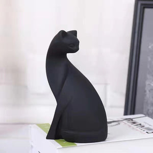 New Arrival Pink Cat Home Decoration, Creative Cat Statue, Living Room Bedroom Desktop Decoration, Resin Sculpture Craft Gift acacuss