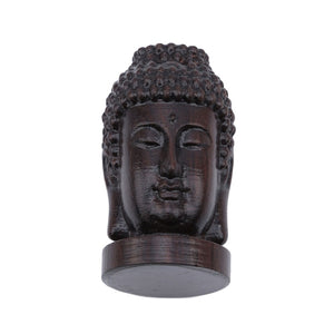 New Buddha Statue Wood Wooden Sakyamuni Tathagata Figurine Mahogany India Buddha Head Statue Crafts Decorative Ornament acacuss