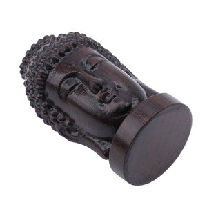 New Buddha Statue Wood Wooden Sakyamuni Tathagata Figurine Mahogany India Buddha Head Statue Crafts Decorative Ornament acacuss