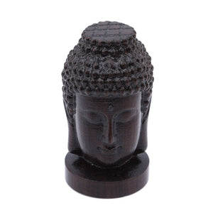 New Buddha Statue Wood Wooden Sakyamuni Tathagata Figurine Mahogany India Buddha Head Statue Crafts Decorative Ornament acacuss
