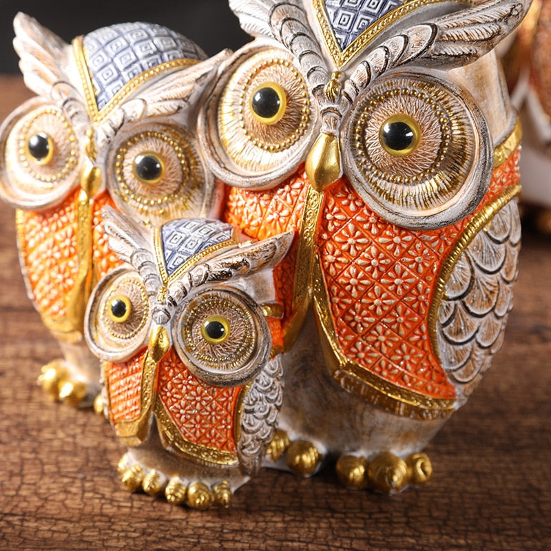 New Creative Resin Owl Home Decoration Crafts Decoration for Living Room Wine Cabinet Study Room acacuss