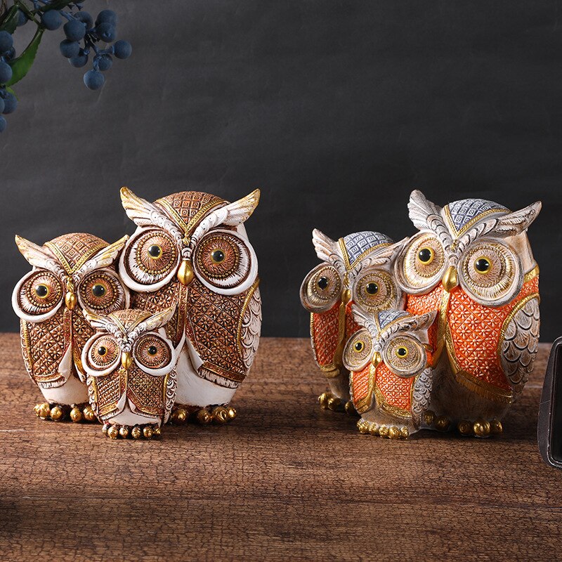 New Creative Resin Owl Home Decoration Crafts Decoration for Living Room Wine Cabinet Study Room acacuss