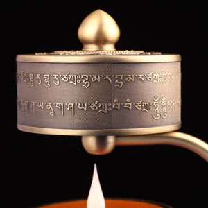 New Fire-Turning Prayer Wheel Charging Butter Lamp Burning Lamp Falun Through Led Tibetan Electric Prayer Wheel Household acacuss