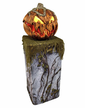 New For Spirit Halloween Gourdo Animatronic Halloween Rise And Fall Makes A Terrifying Sound Pumpkin Head Halloween Decor 2023 acacuss