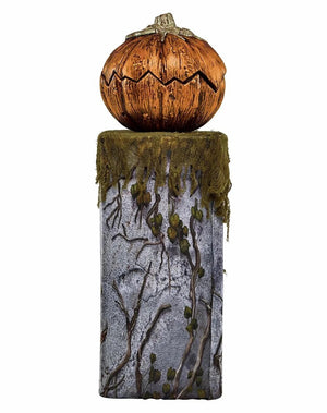 New For Spirit Halloween Gourdo Animatronic Halloween Rise And Fall Makes A Terrifying Sound Pumpkin Head Halloween Decor 2023 acacuss