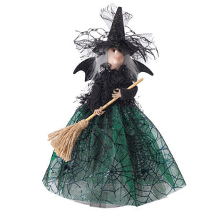 New Halloween Home Decoration Ghost Festival Non woven Witch Doll Tree Top Star Desktop Decoration Doll Pendant acacuss