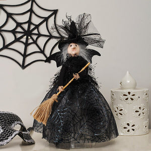 New Halloween Home Decoration Ghost Festival Non woven Witch Doll Tree Top Star Desktop Decoration Doll Pendant acacuss