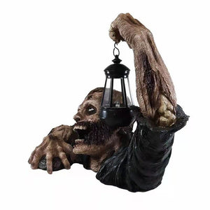 New Halloween Zombie Lantern Resin Crafts Decoration Garden Ornaments Horror Sculpture acacuss