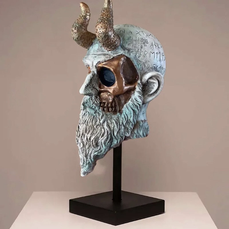New Mimir head resin ornaments bedroom Nordic god of wisdom Home décor stand acacuss