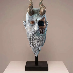 New Mimir head resin ornaments bedroom Nordic god of wisdom Home décor stand acacuss